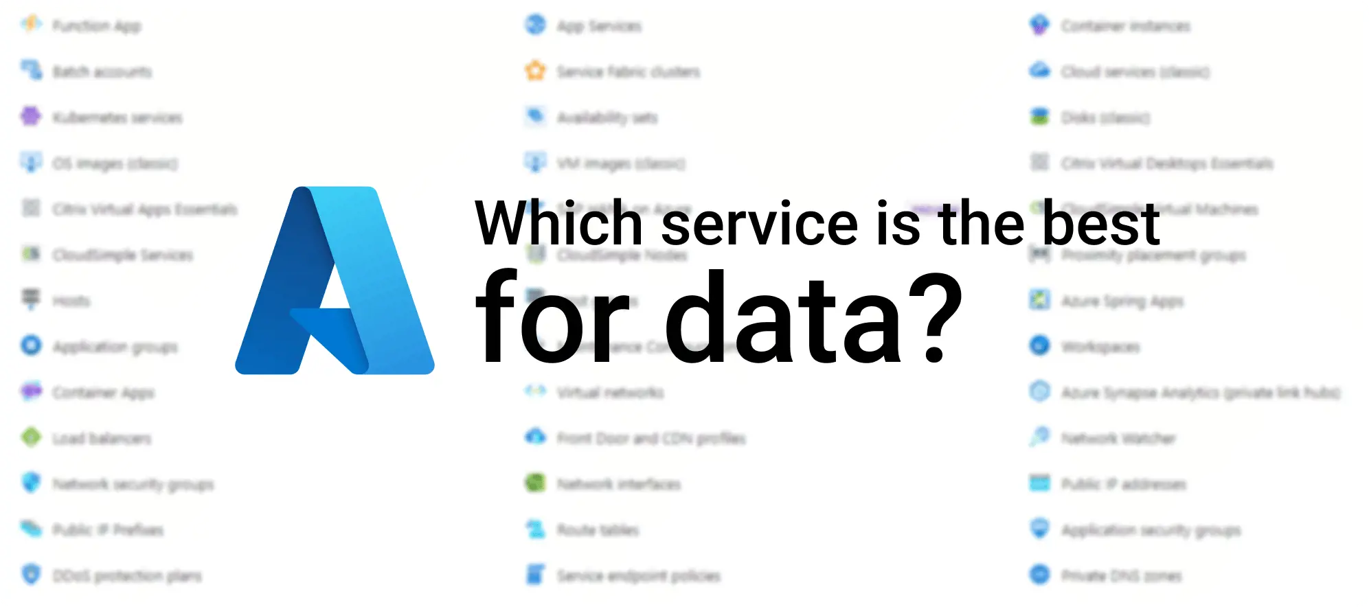 Title image of How to store data in Azure