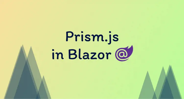 Title image of Prism Js syntax highlighting in Blazor