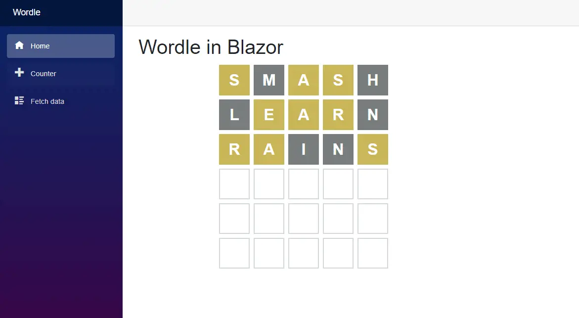 Title image of Recreating Wordle in Blazor